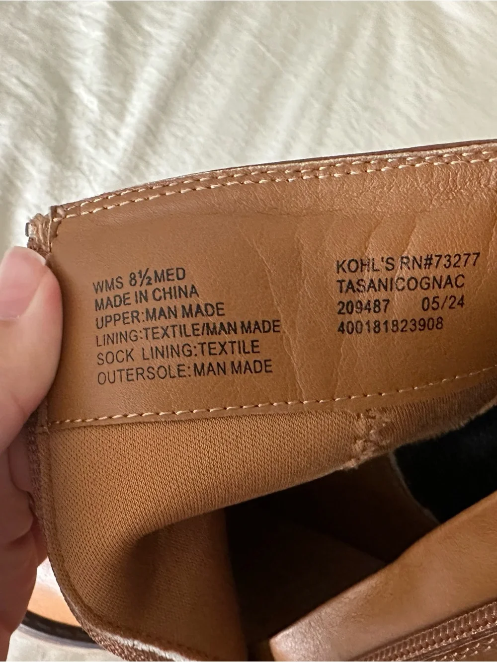 Kohl's Tan Chelsea Ankle Boots with Ribbed Elastic Panels